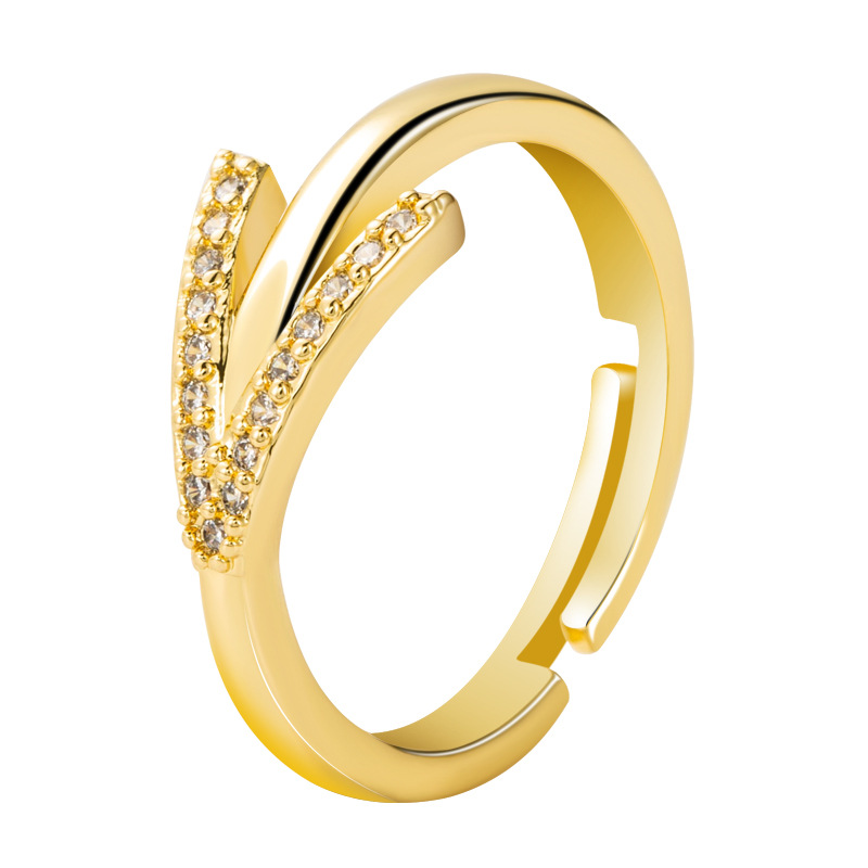 wholesale jewelry 26 English alphabet copper ring Nihaojewelrypicture18