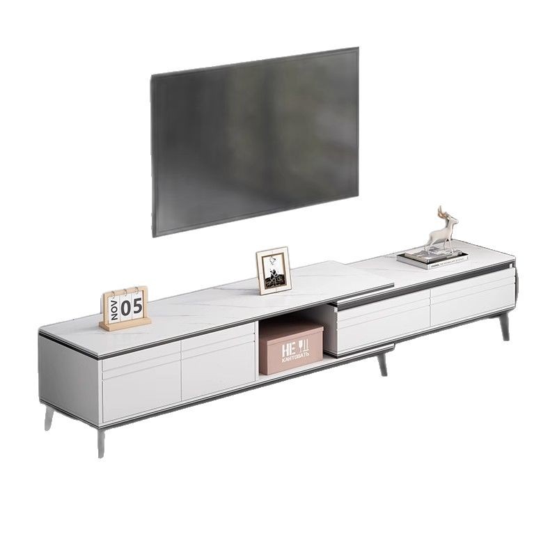 Gabinete de televisión retráctil de piso doméstico 2025 nuevo almacenamiento en una mesa de té moderna y simple gabinete de televisión