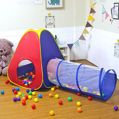 儿童隧道儿童帐篷室内外玩具游戏屋公主女孩房子海洋球池两件套|ru