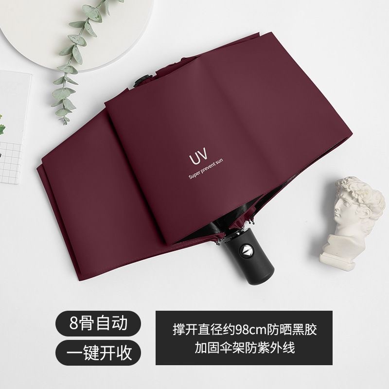Paraguas personalizados paraguas plegables automáticos grandes para aumentar el refuerzo de paraguas solares para sol y lluvia paraguas al por mayor