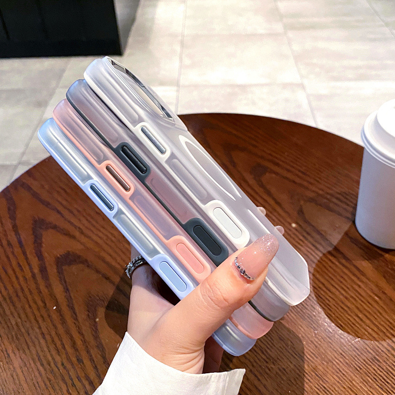 日韩ins新款冰甲双色iphone17pro max手机壳肤感电镀16pro全包15p|undefined