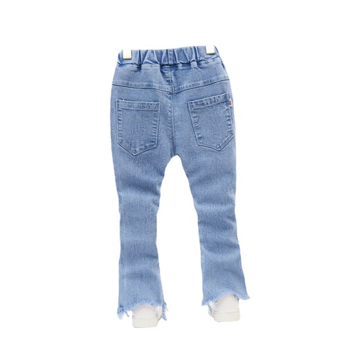 Girls' jeans, children's elastic denim pants, stylish kids' pants