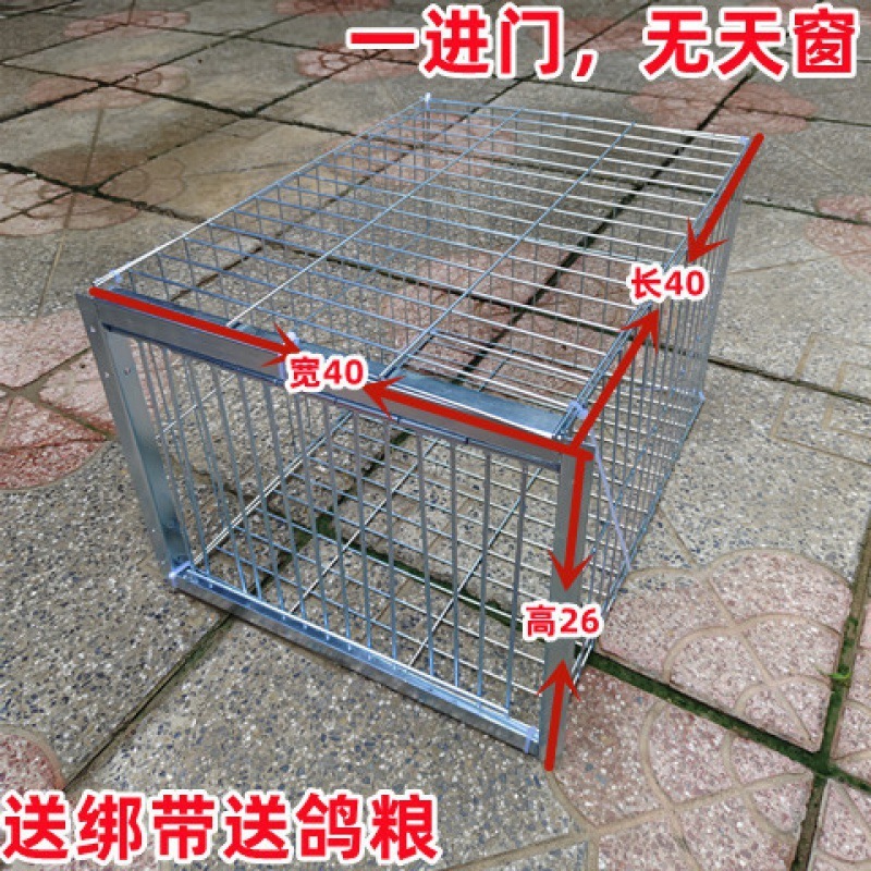 新款加密只进不出鸽子笼天落笼户外撞门笼全自动收鸽笼捕鸽子神器|undefined