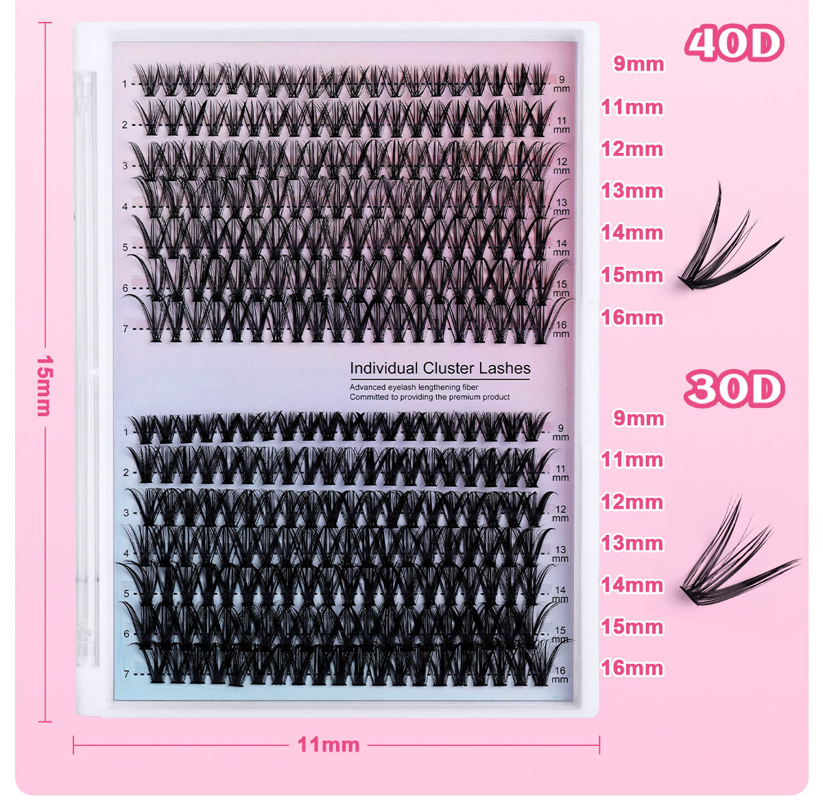 Cross-Border Segmented Eyelash Set 280 Clusters Self-Grafting 30D40D European and American Thick Hair Eyelashes Glue Style O1CN01GP3odB1J53dgahMc6 !!2216698540976 0 Cib