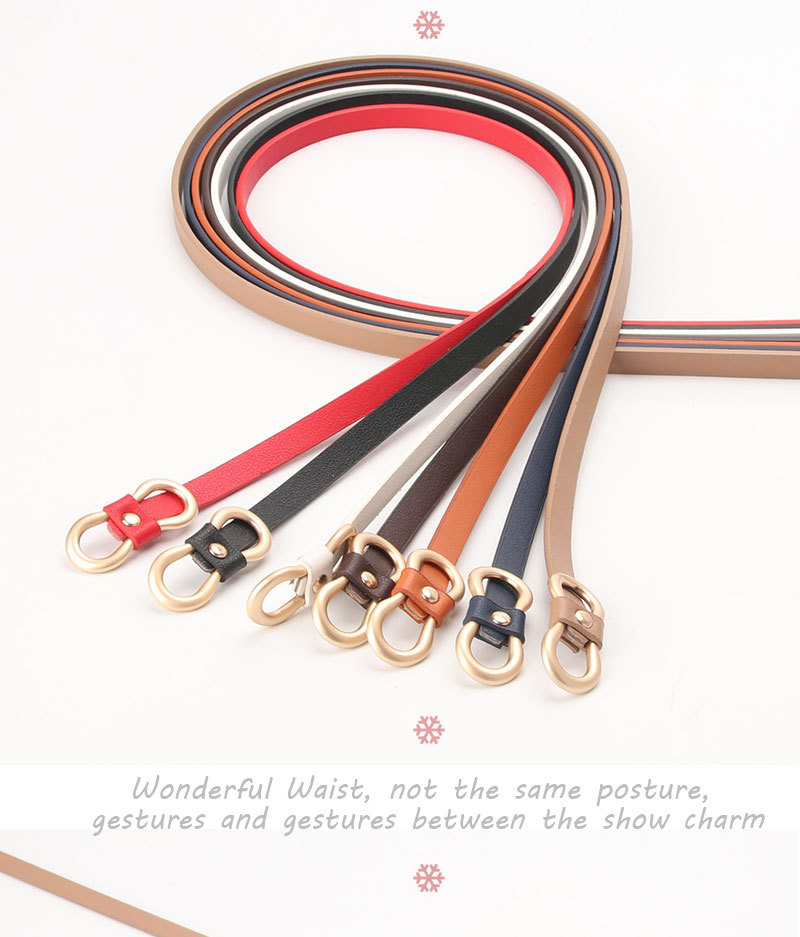 Neuer Damengürtel mit 8-förmiger Schnalle, vielseitiger Hemdblusen-Kleidergürtel, schmaler Gürtel ohne Lochdekoration, dünner Gürtel für schnellen Versand_voghion.com