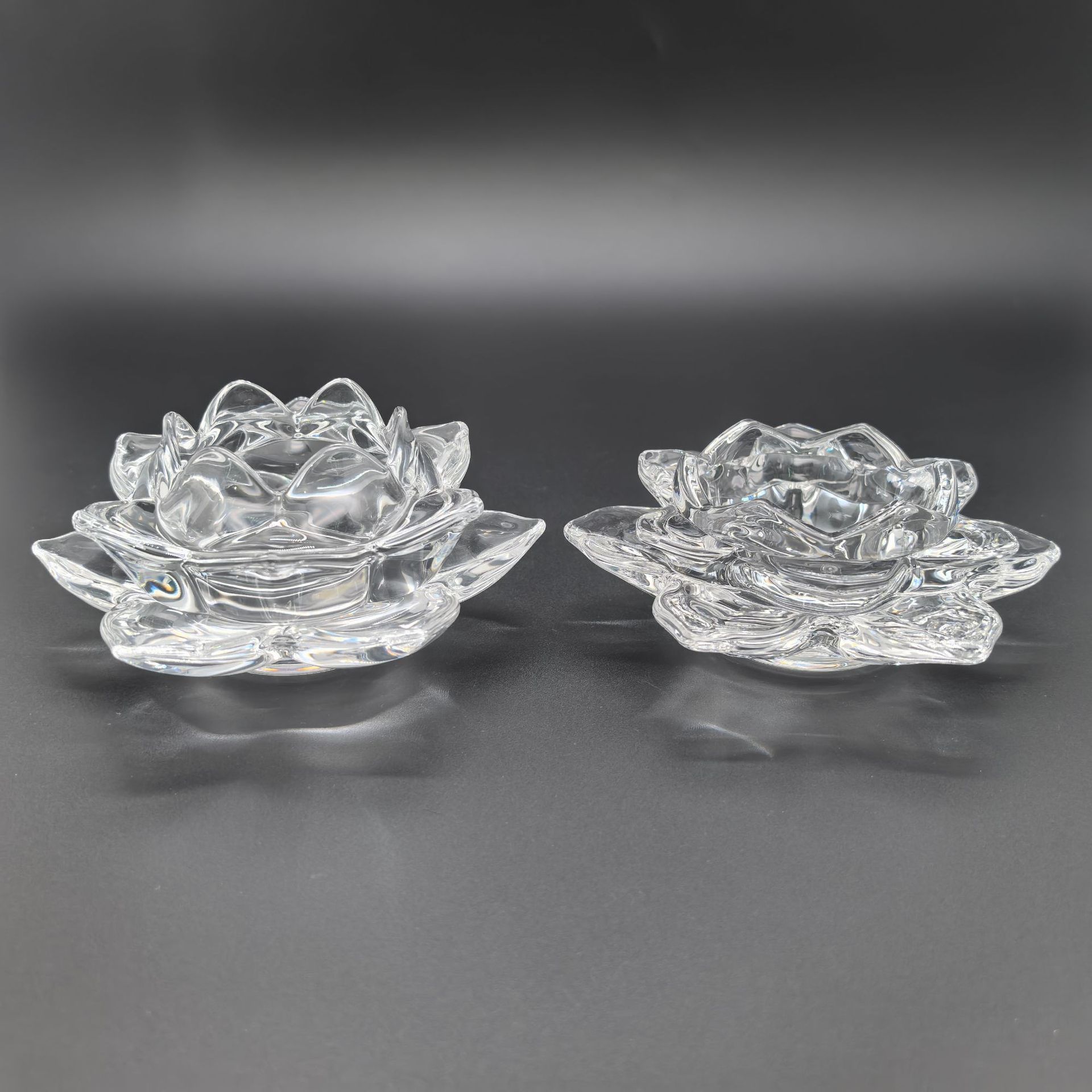 Candelaria de loto de cristal creativo, base de lámpara larga de loto, lámpara de mantequilla, decoración de mesa retro image 4
