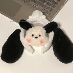 卡通周邊帕恰狗黑白小狗毛絨防滑狗耳朵發箍髮飾洗臉化妝頭箍女