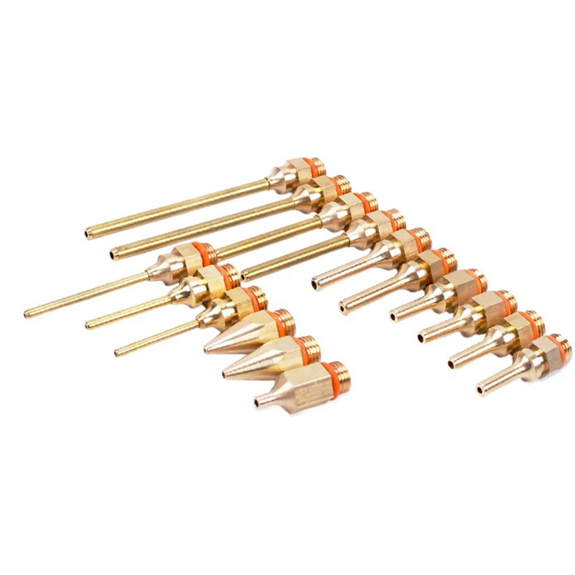 Удлиненная насадка для пистолета для горячего клея, маленькое сопло с мелкими отверстиями, аксессуары для плоских сопел шириной 1 мм, универсальный медный наконечник