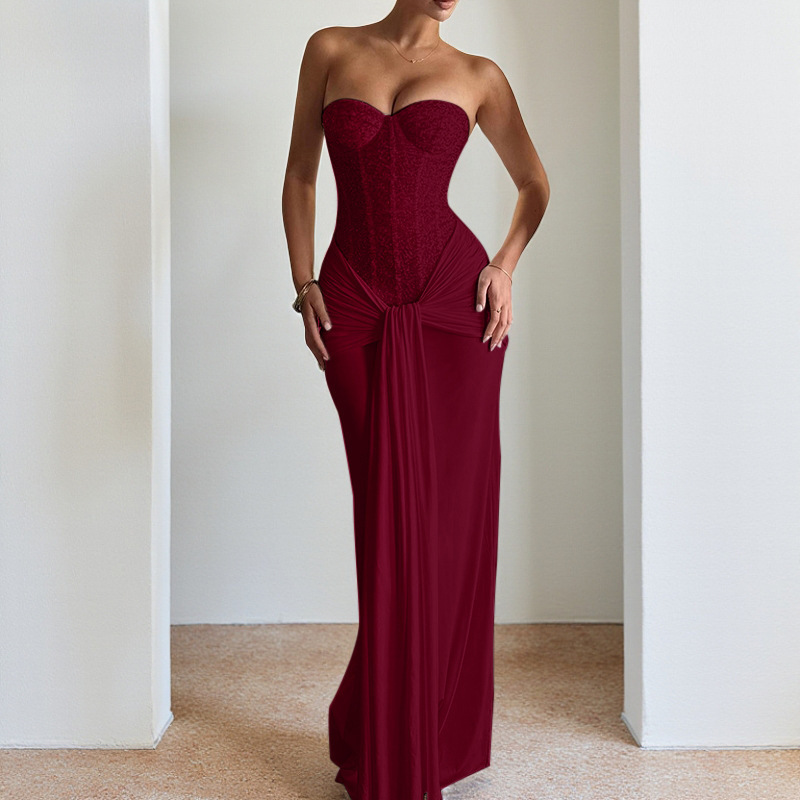Amazon's Best-Selling Evening Gown, New Style, Waist-Cinching, Slimming, Ribbon-Topped, Elegant Dress with a Holiday Vibe Amazon's Best-Selling Evening Gown, New Style, Waist-Cinching, Slimming, Ribbon-Topped, Elegant Dress with a Holiday Vibe