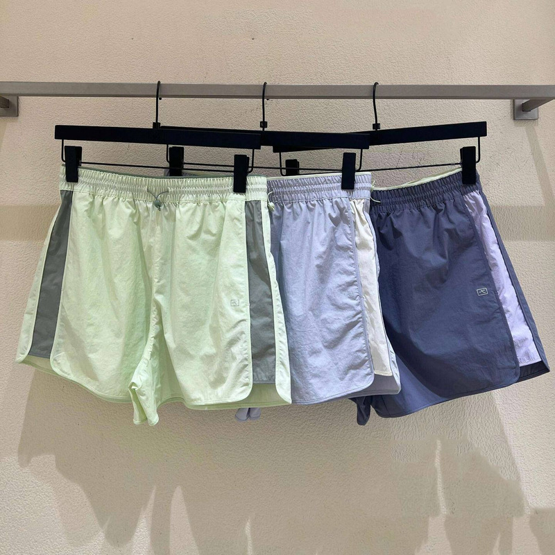 Ruth! Jiaojia Cool Leather Quick-drying Pants Cool-feeling Sunscreen Colorblock Casual Pants High Waist Slimming Sports Shorts for Women