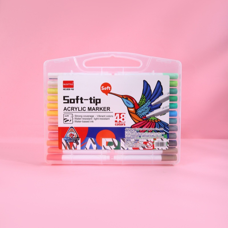 Acrílico marcador de lápiz para estudiantes de arte plegable color blando marcador de lápiz de secado rápido color opaco graffiti conjunto de lápiz de pintura