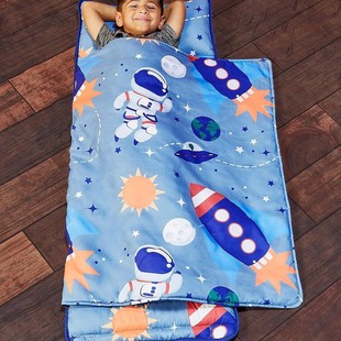 Cross-Border Hot-Selling All-In-One Children's Nap Mat with Removable Pillow Kindergarten Nap Sleeping Bag Anti-Kick Quilt