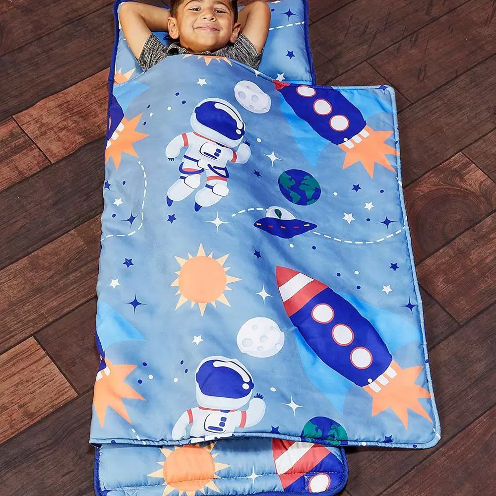 跨境热销一体式儿童午睡垫带可拆卸枕头幼儿园午休睡袋防踢被