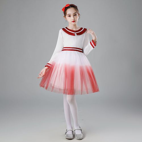 Girls kids children Chorus stage performance princess dress British style formal suit for boys Host singers Birthday wedding party Dress Tie Strap Pants for kids