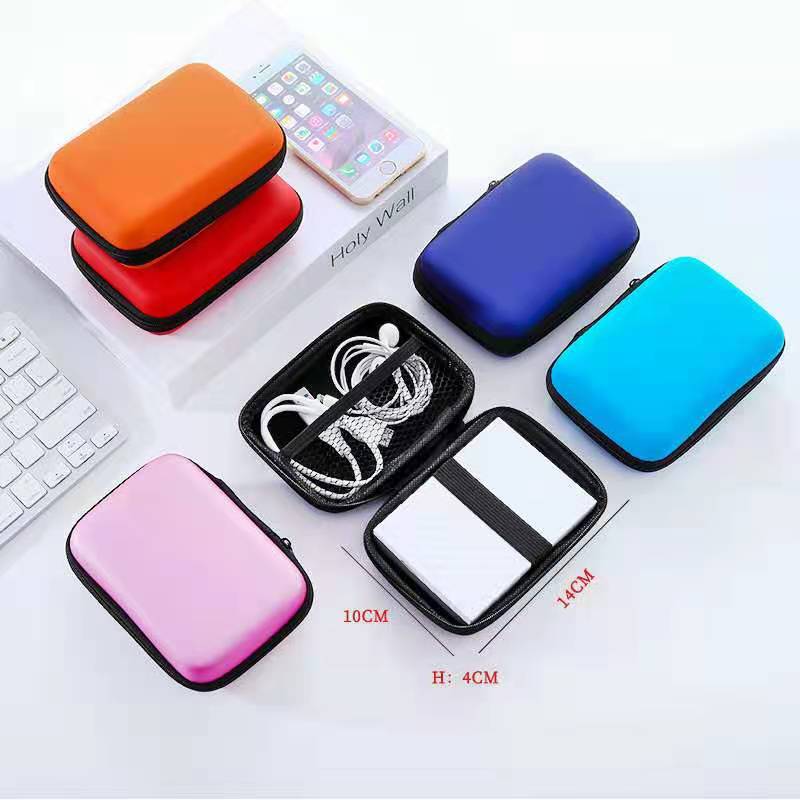 硬盘包可爱零钱耳机数据线充电器整理收纳包EVA材质 定制印刷logo