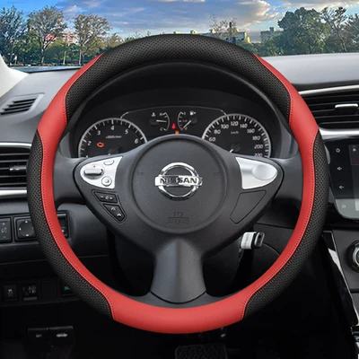 Nissan 14Th Generation Classic Modified, Steering wheel cover - nissan-exclusive-round-fiery-red-ultra-thin-edition-nissan-sylphy