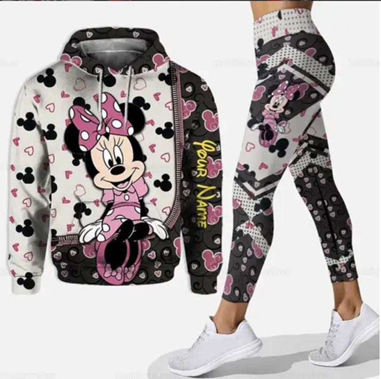 AliExpress Amazon estilo europeo y americano ropa de mujer 3D impreso Mickey Mouse dibujos animados señoras ocio deportes traje