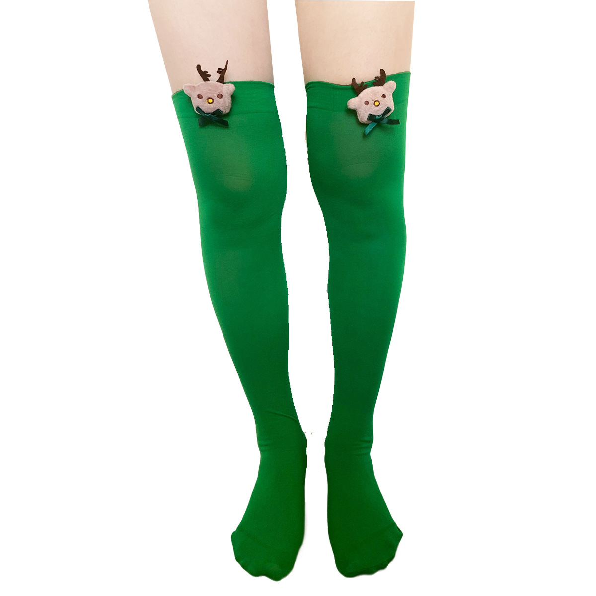 Medias de Navidad fabricantes transfronterizos en stock Medias de Halloween vacaciones vestir ropa accesorios rayas sobre la rodilla Calcetines