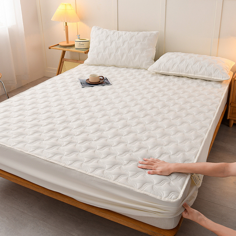 Cama de diafragma impermeable clase A una sola pieza de algodón intercalado cubierta protectora de colchón Simmons cubierta de cama a prueba de polvo cubierta de cama