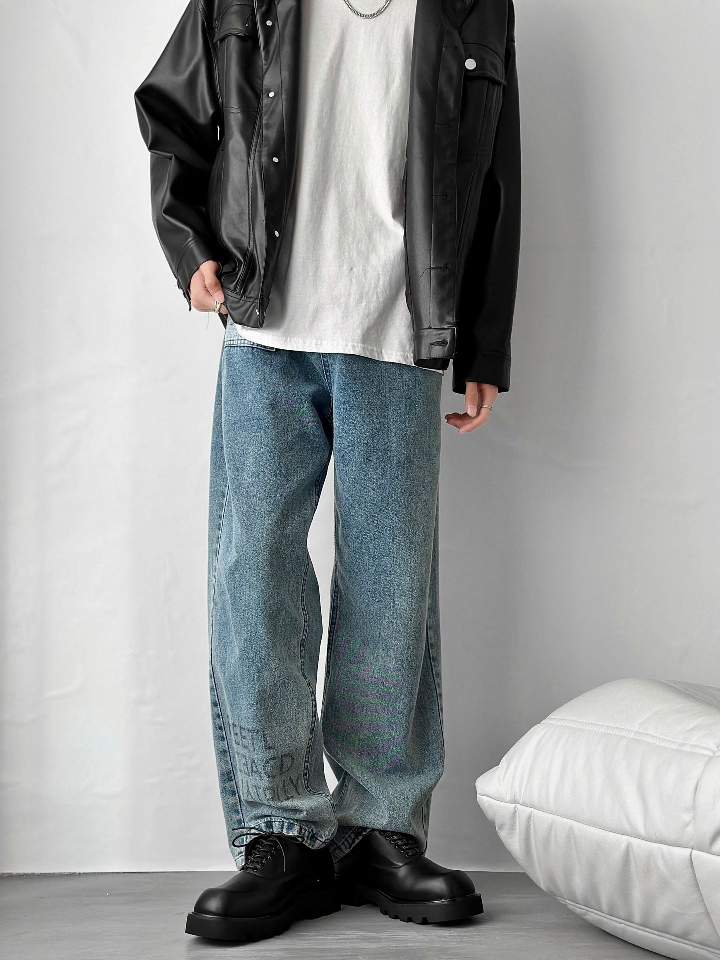 ShoeVault Herren-Loafer aus Leder mit eckiger Zehenpartie, hochwertige, dicksohlige Loafer im koreanischen Stil, schwarze Derby-Schuhe mit höhenverstärkender Wirkung_voghion.com