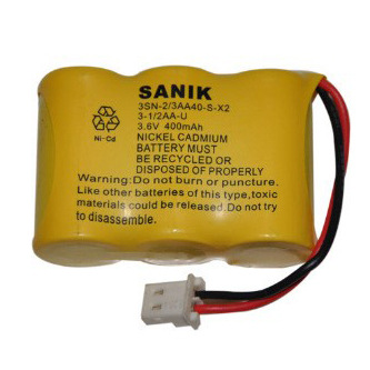 SANIK电池、无绳电话机电池NI-CD 2/3AA400MAH 3.6V镍镉电池1