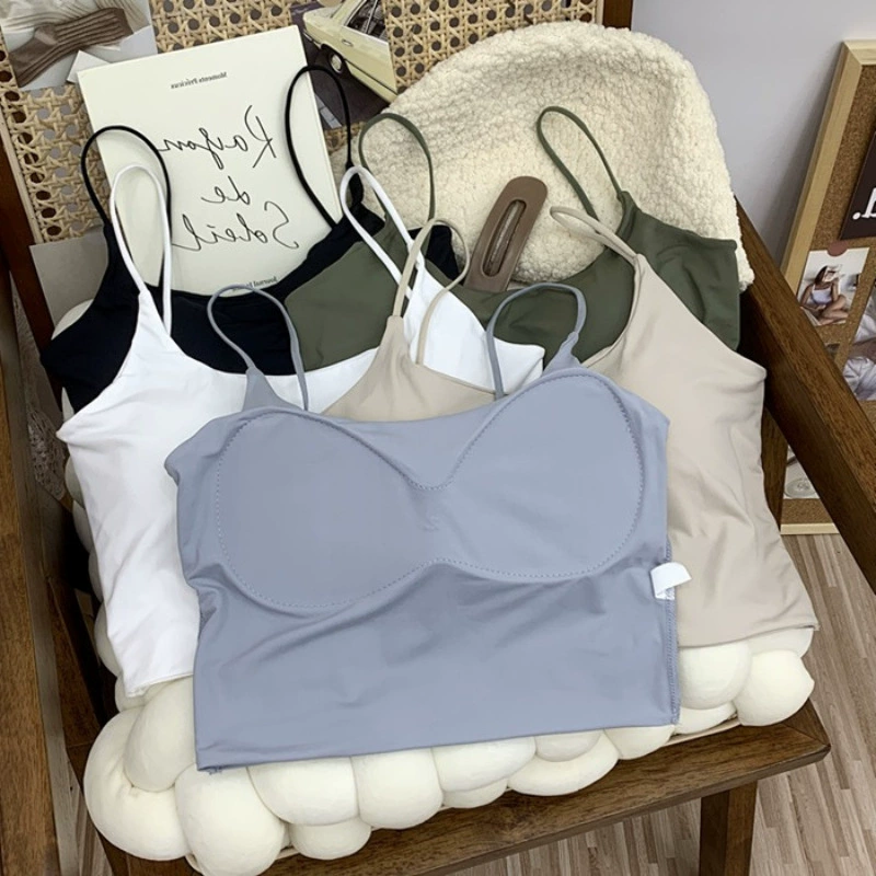 Шелковый топ без рукавов, топ-бюстье, inalám bra, французский стиль, slim fit, красивая спина