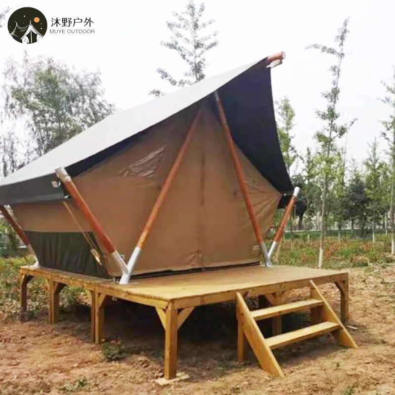 Muye camping al aire libre de lujo B & B Hotel tienda de madera Polo camping vacaciones luz lujo francés tienda Hotel
