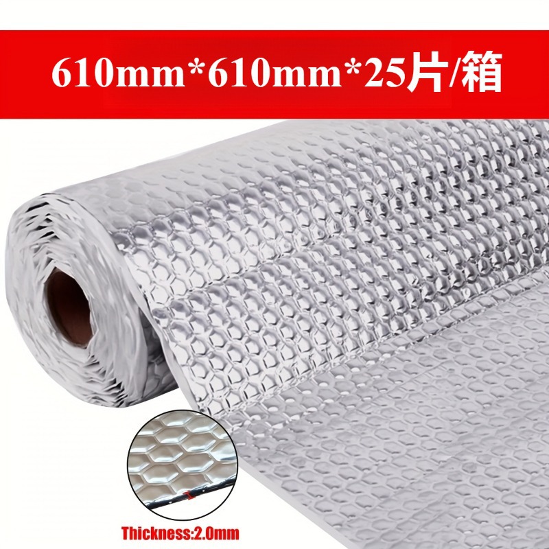 Wholesale Custom Single-Sided Aluminum Foil Car Soundproofing and Noise-Reducing Insulation Film for Roof, Factory, Water Pipes, and Bubbles