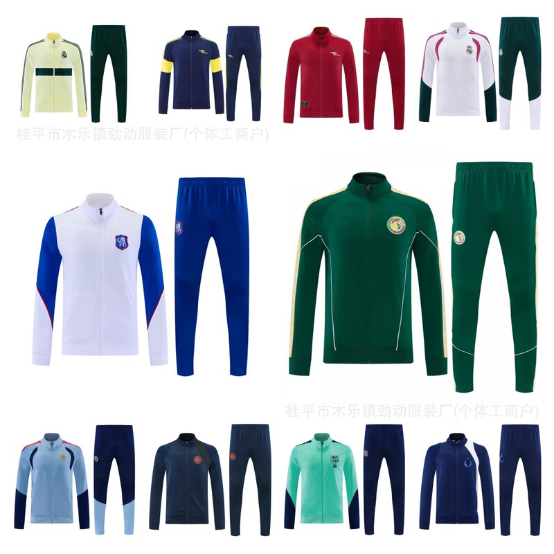 World Cup Football Jacket Set Football Shirt Jacket Arsenal Chelsea Real Madrid Barcelona Italy Jersey