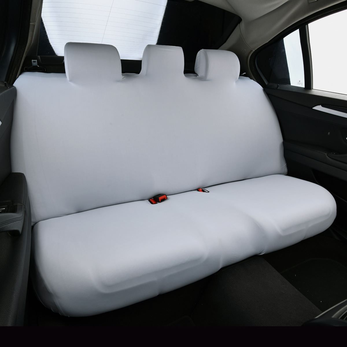 Elastic car cooling rear seat cushion cover, ice silk backrest seat cushion integrated seat protector, universal fit
