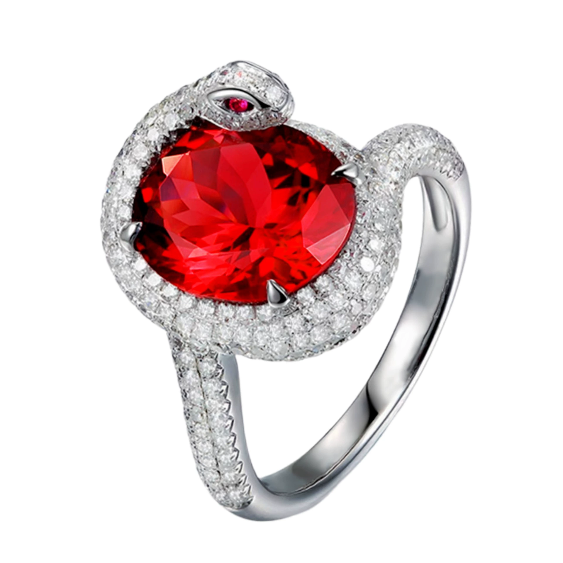 Рубиновые турмалины кольцо, 750 проба золота, с gem