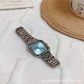 批发正方形钢带石英表简约时尚高级感 女生手表方块表女士表货源