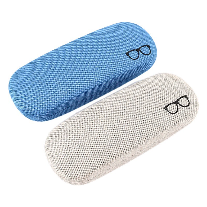 В наличии оптом новые льняные шпульки Чехол для очков в металлической оправе антидавление близорукость ящик для хранения солнцезащитных очков для печати LO