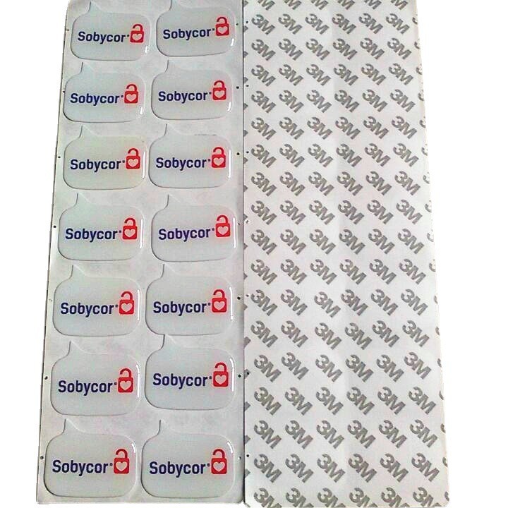 水晶滴塑滴胶贴纸不干胶商标贴水晶滴胶圆形异形透明logo标签面板