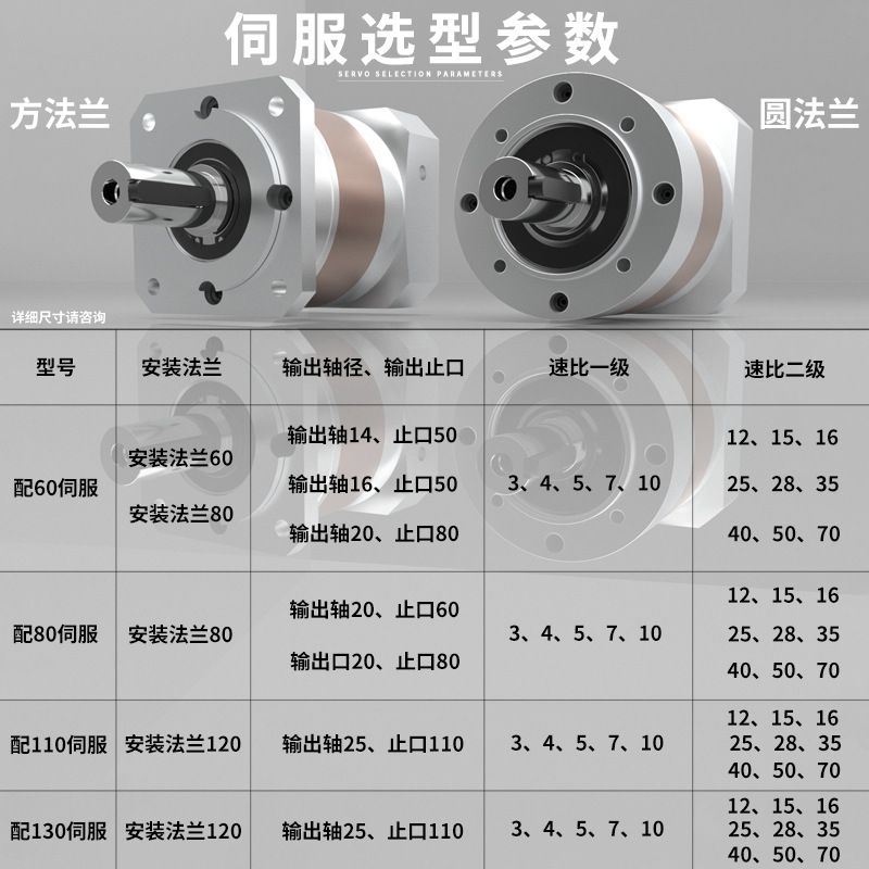 步进/伺服电机精密行星减速机配齿轮箱减速器57/86/60/80/110/130