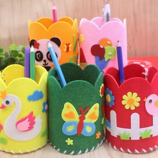 children's handmade material bag non-woven pen holder children's diy making non-woven fabric sewing