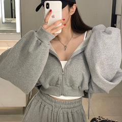 卫衣套装女2025新款秋感小众港风chic减龄显瘦休闲运动两件套