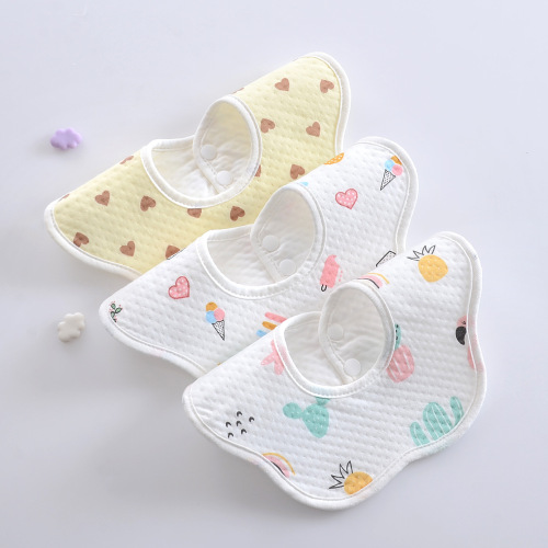 100% cotton gauze bibs, baby and infant saliva towels, all-cotton bibs for babies.