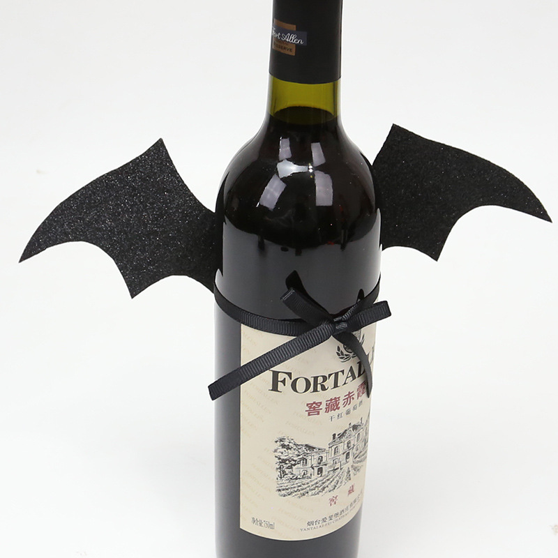 Mini sombrero de bruja de Halloween decoración de botella de vino fiesta de Halloween decoración de sombrero de botella de vino decoración de escena accesorios