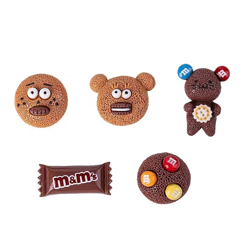 食品玩具 m-bean チョコレートクッキー樹脂 diy クリーム接着剤ヘアピン携帯電話ケース水カップ下駄冷蔵庫マグネット素材|undefined