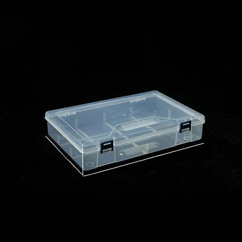Lego parts classification empty box component tool box is transparent to cover plastic large thickened 10 grid storage box