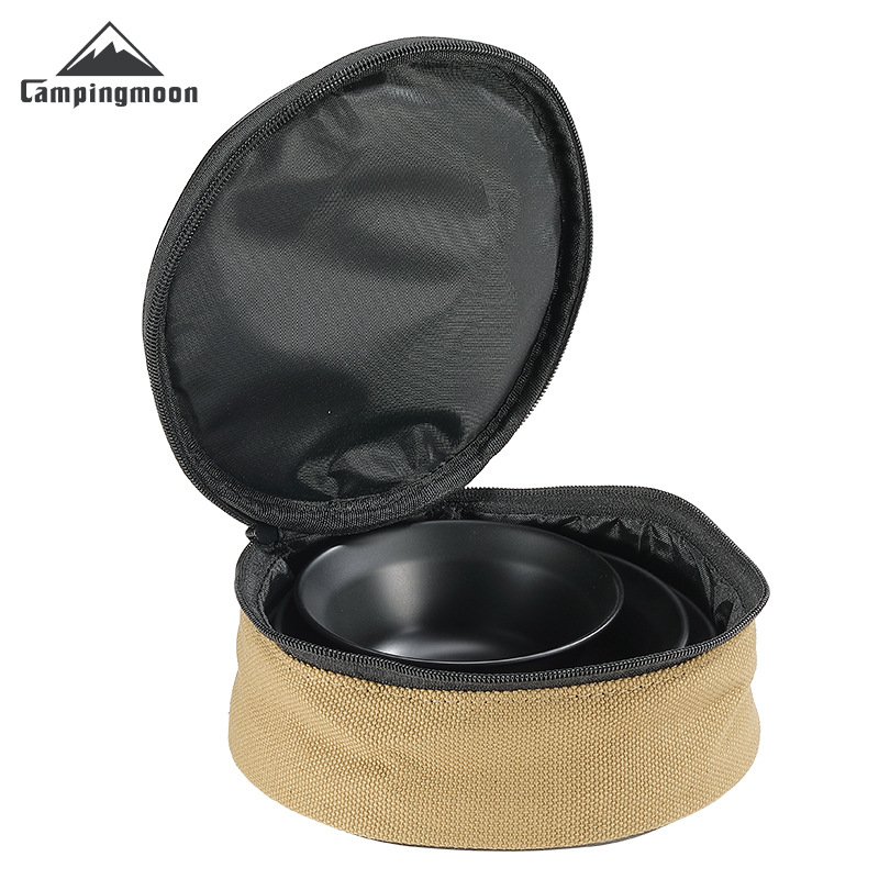 Coman BKS395 negro de acero inoxidable Chapado en titanio portátil acampar al aire libre barbacoa plato vajilla traje