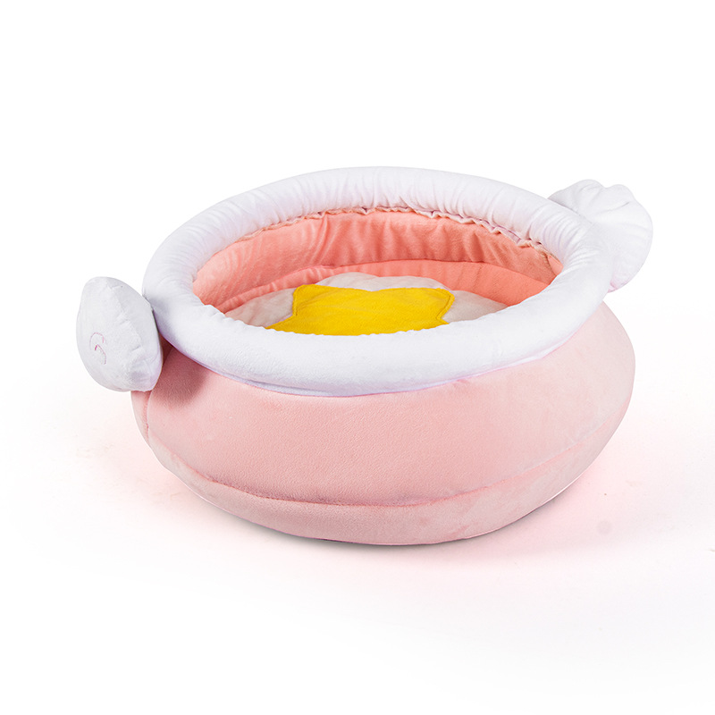 Nuevo nido para gatos con varita mágica para las cuatro estaciones de Leyoupai, cama para gatos cálida y de gran espacio, nido universal para mascotas con forma de olla de miel para gatos y perros