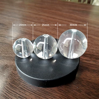 20/25/30MM透明水晶珠子通孔玻璃珠帘配件散珠水晶灯装饰串珠