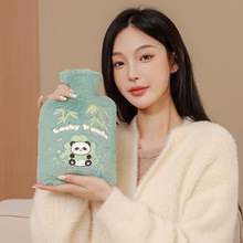 新款毛绒注水热水袋加厚防爆内胆女生可爱兔毛暖手暖脚暖水袋子