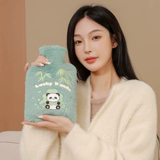新款毛绒注水热水袋加厚防爆内胆女生可爱兔毛暖手暖脚暖水袋子