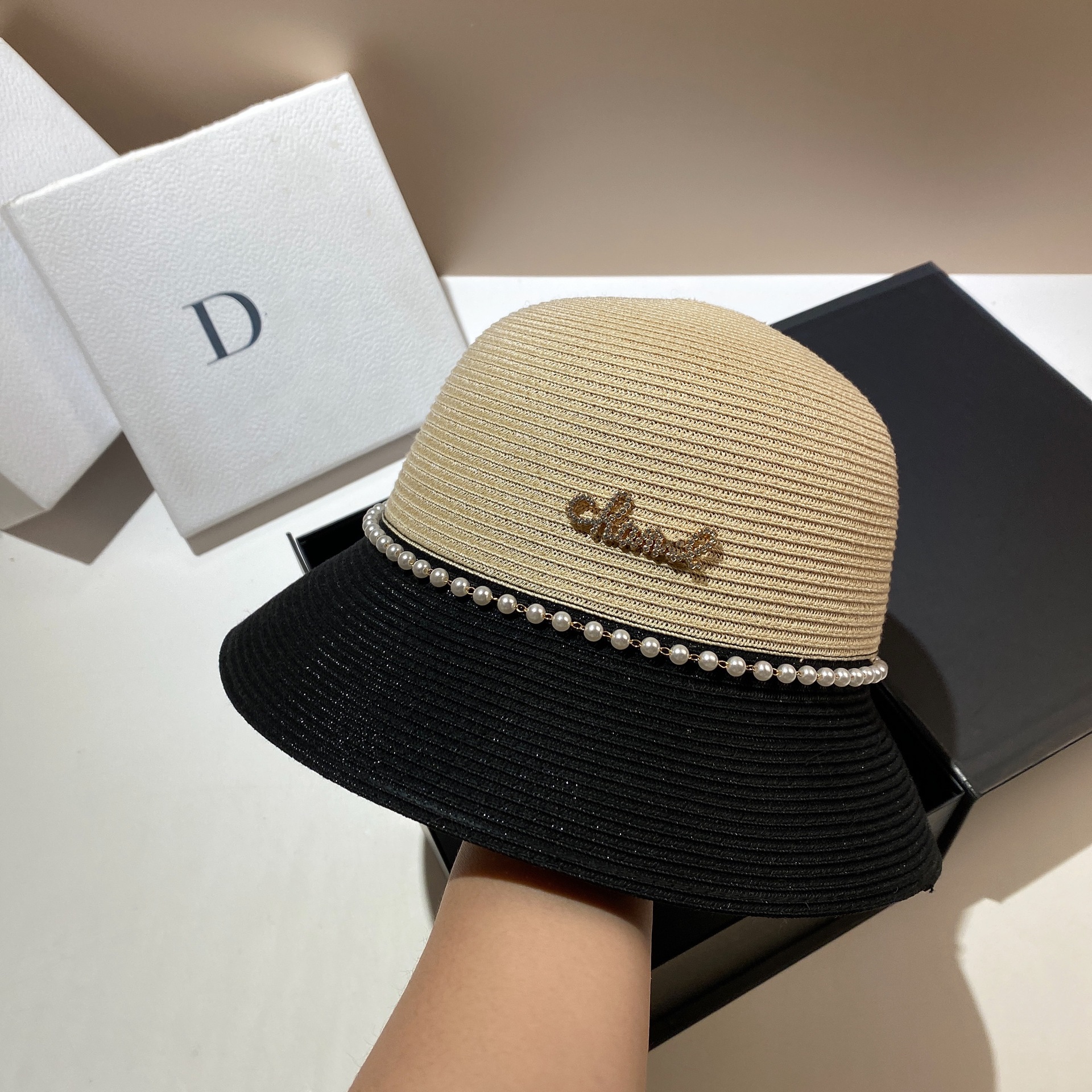 Été Pliable, Lavable, Parasol, Crème Solaire, Pot Coloré Célébrité Élégante, Petit Vent Parfumé, Chapeau De Paille Perlée,_voghion.com