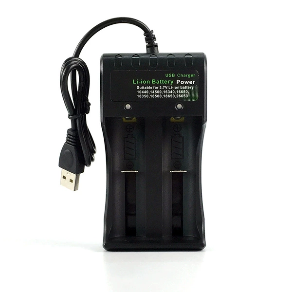 18650 dual slot USB charger