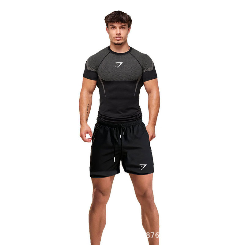 GYMSHARK ONYX 5.0 Best-Selling Product from the Source Manufacturer: Men's Double-Layer Shorts Set for Fitness Training