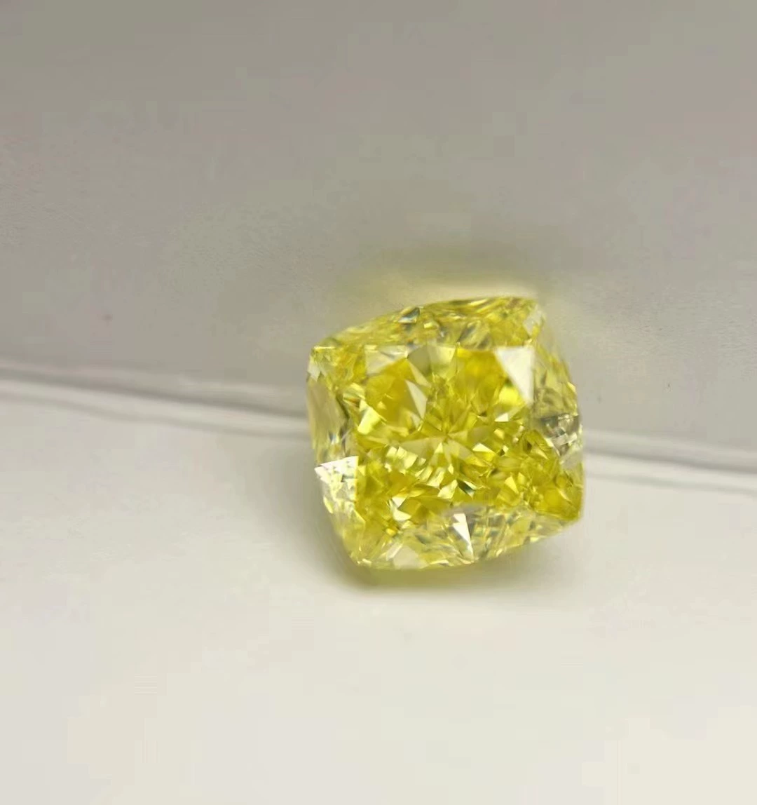 Новый квадратный желтый бриллиант голый камень 2.01ct желтый бриллиант с сертификатом GIA завод прямых продаж оптовая чистота VS1